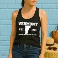 Vermont Souvenir Est 1791 Green Mountain For Men Women Kids Women's Tank Top thumb 2