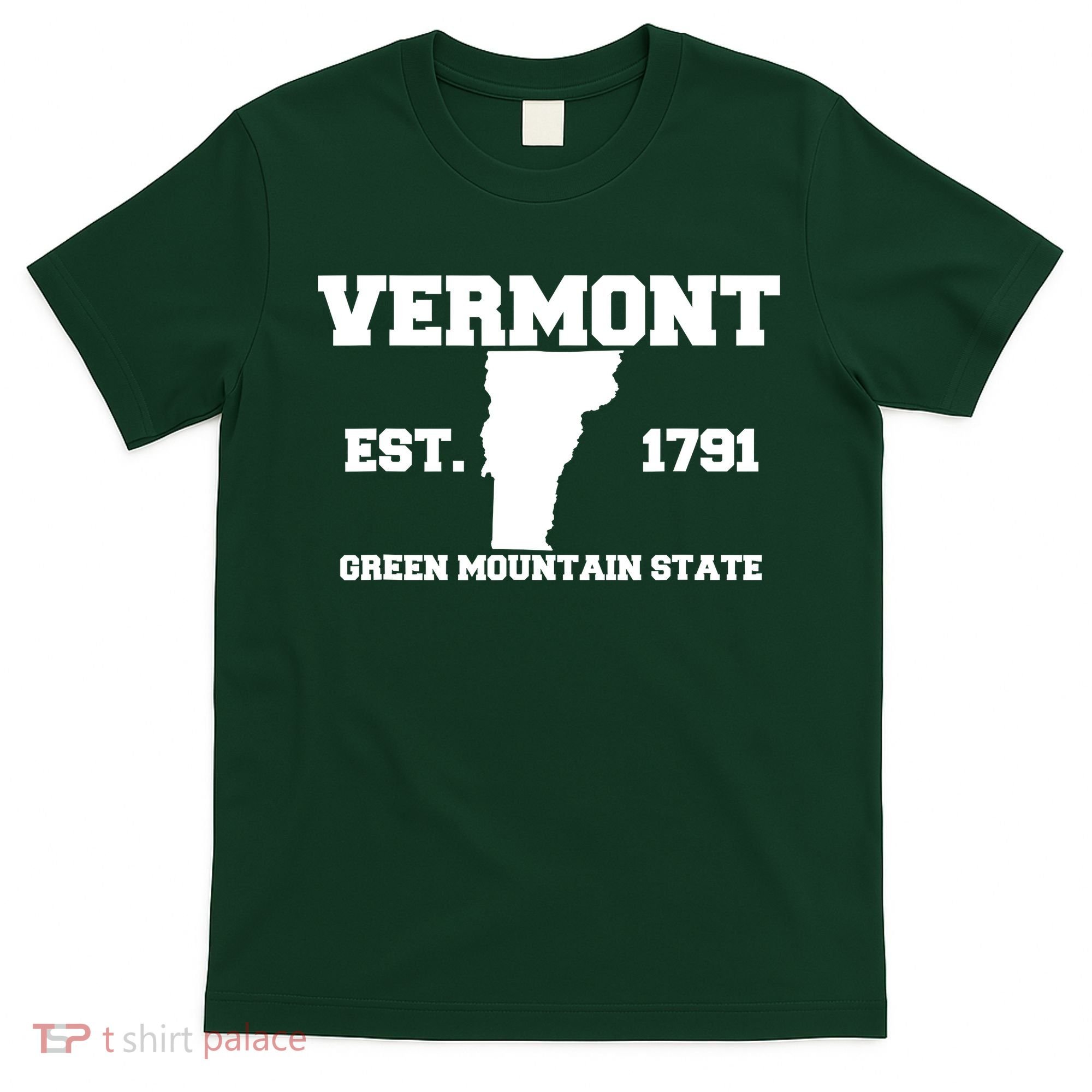 Vermont Souvenir Est 1791 Green Mountain For Men Women Kids T-Shirt