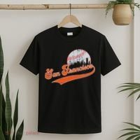 Vintage San Francisco Skyline Game Day Retro Baseball T-Shirt thumb 2