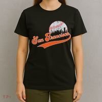 Vintage San Francisco Skyline Game Day Retro Baseball T-Shirt thumb 4