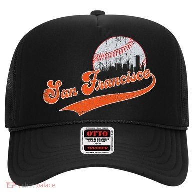 Vintage San Francisco Skyline Game Day Retro Baseball Hat