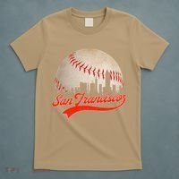 Vintage San Francisco Baseball Cityscape Lover Women T-Shirt thumb 5