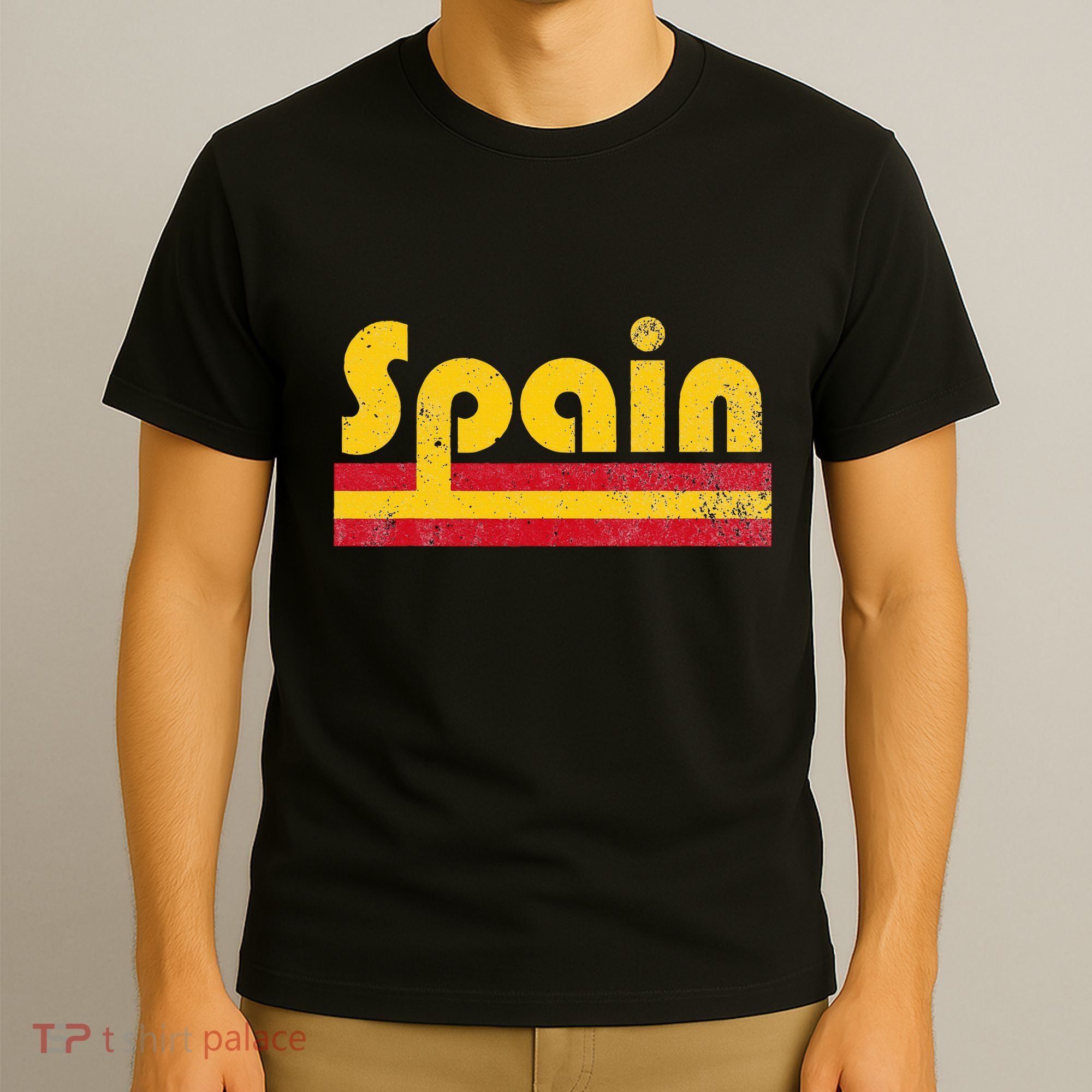 Vintage Spanish Flag Spain Pride Roots Heritage Gift T-Shirt