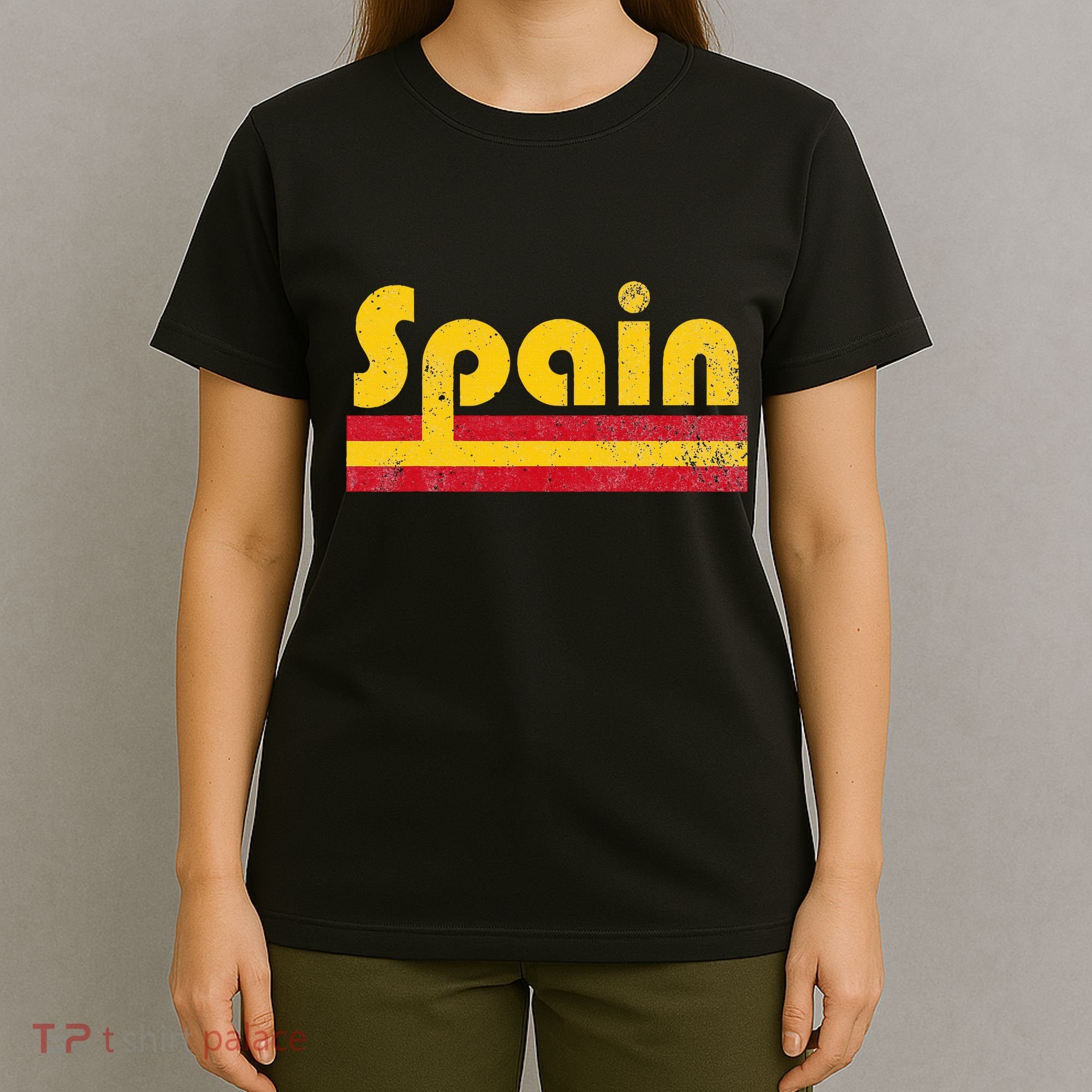 Vintage Spanish Flag Spain Pride Roots Heritage Gift T-Shirt