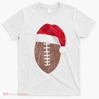 Vintage Santa Football Lover Christmas T-Shirt thumb 0