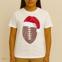 Vintage Santa Football Lover Christmas T-Shirt thumb 4