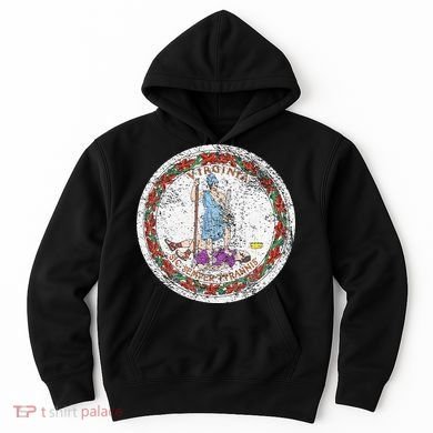 VIRGINIA STATE FLAG SEAL RICHMOND NORFOLK Hoodie