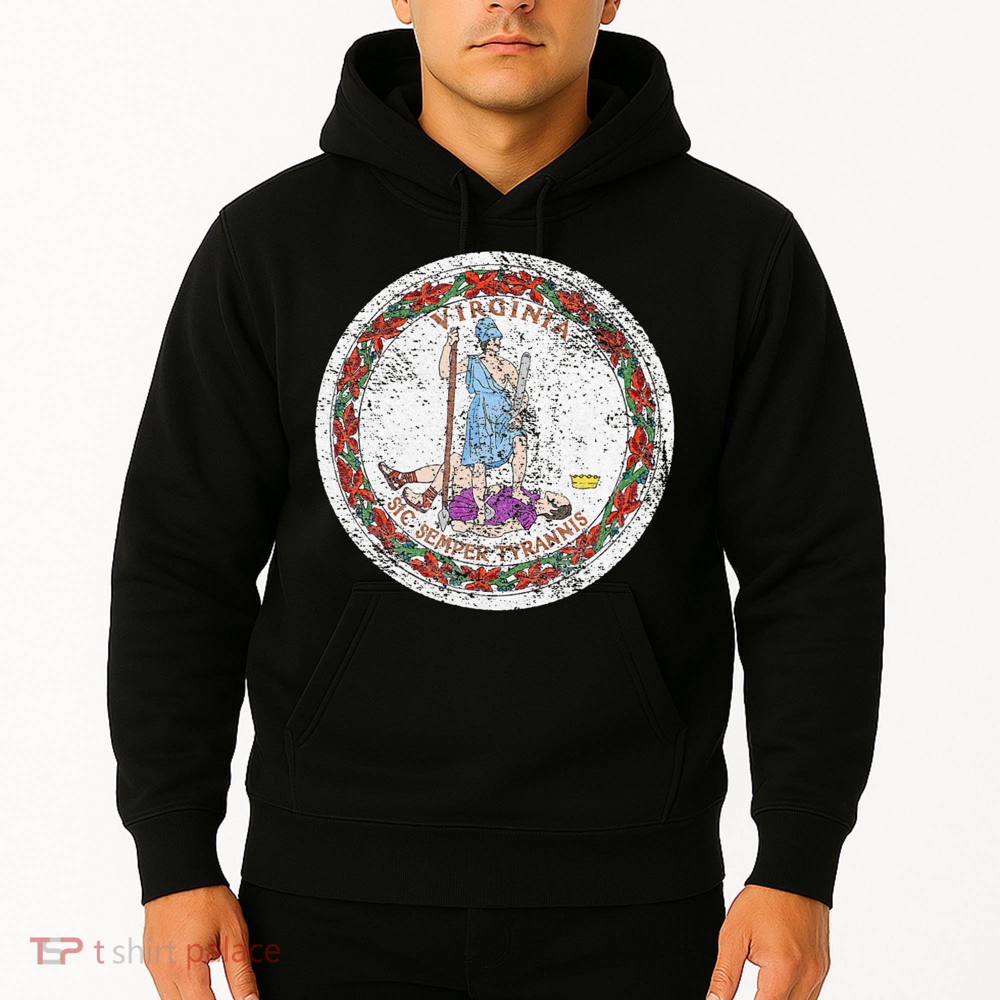 VIRGINIA STATE FLAG SEAL RICHMOND NORFOLK Hoodie