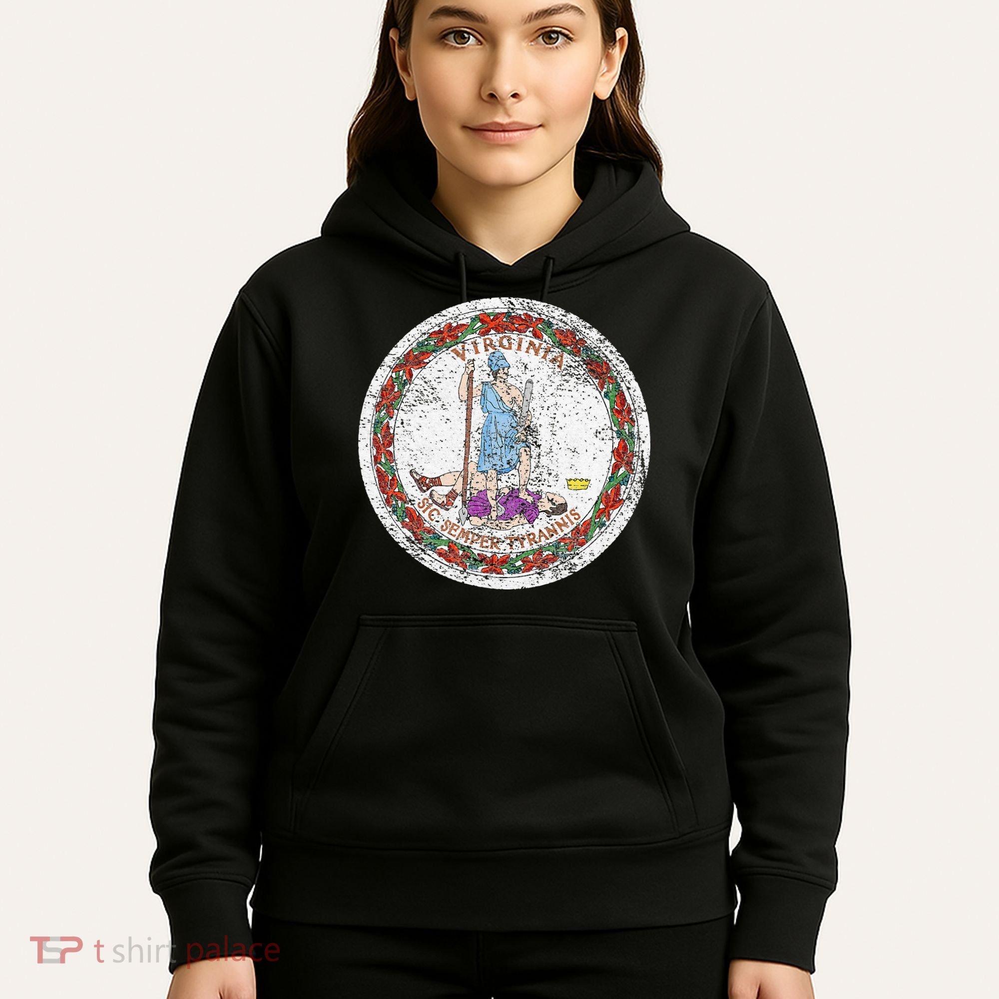 VIRGINIA STATE FLAG SEAL RICHMOND NORFOLK Hoodie