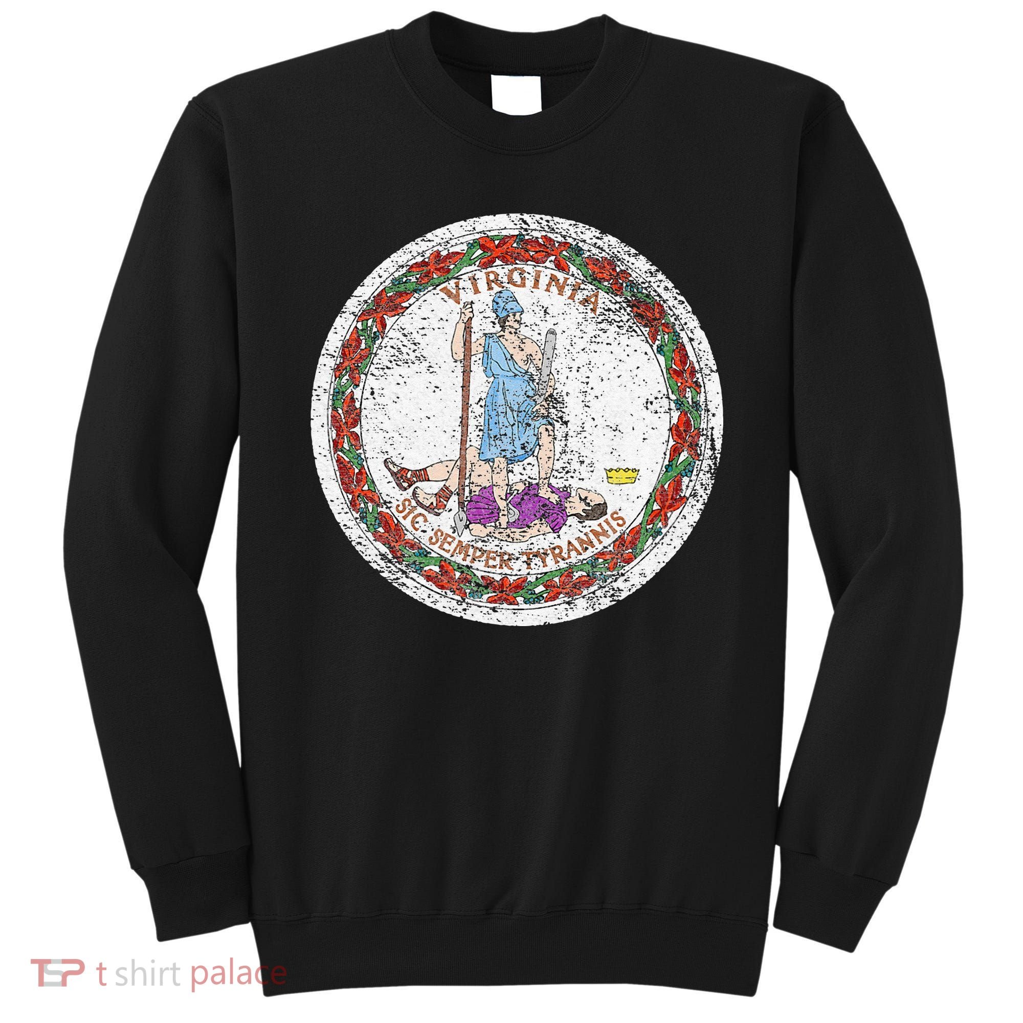 VIRGINIA STATE FLAG SEAL RICHMOND NORFOLK Sweatshirt