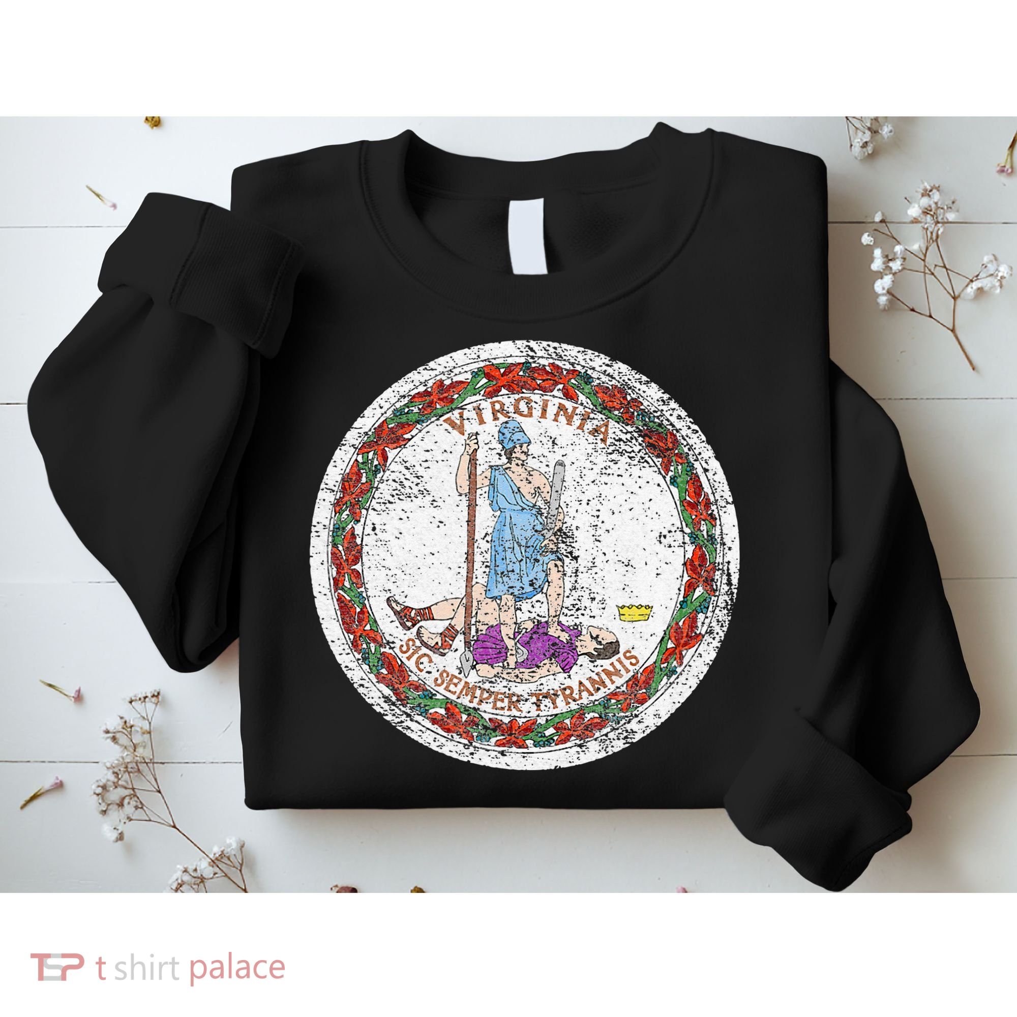 VIRGINIA STATE FLAG SEAL RICHMOND NORFOLK Sweatshirt
