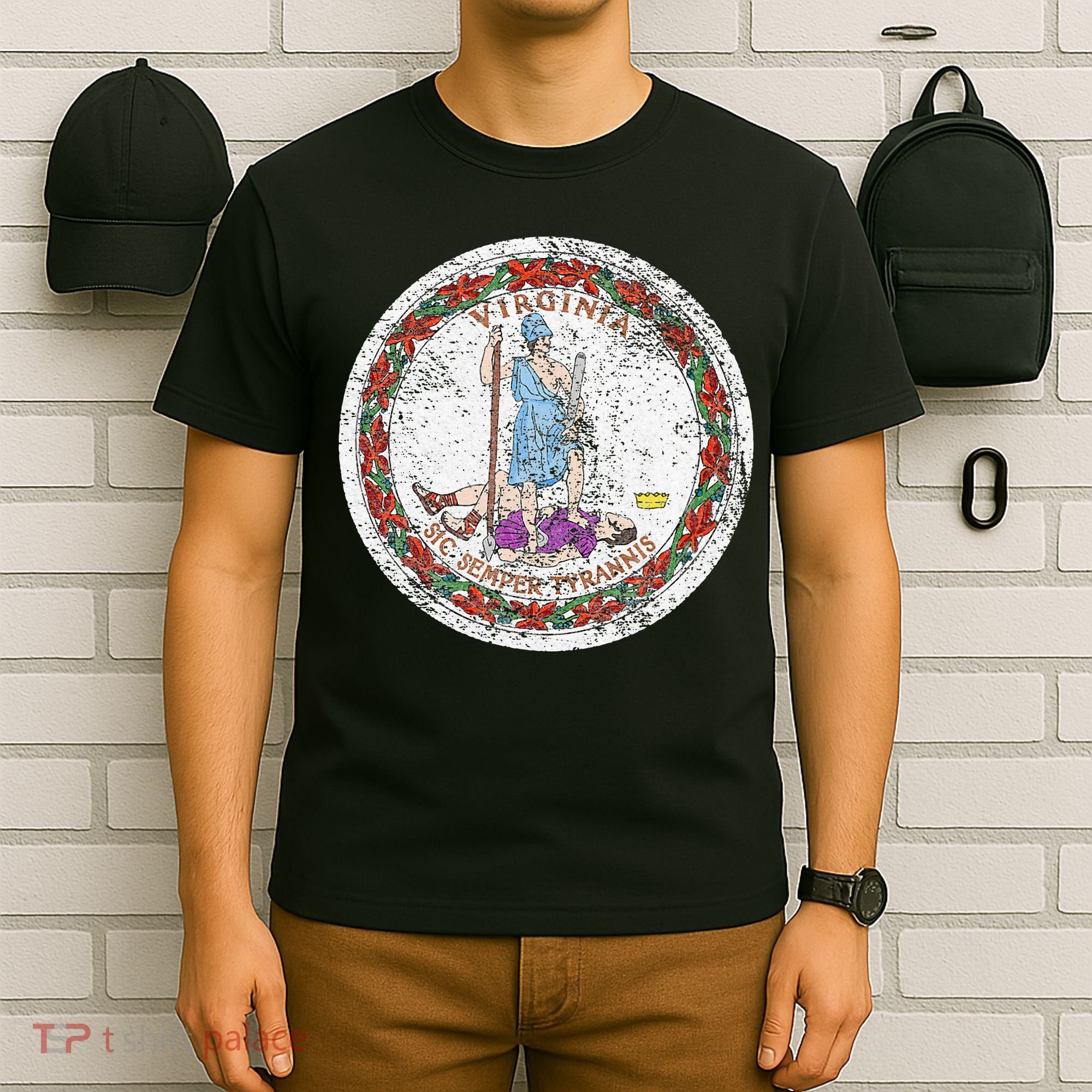 VIRGINIA STATE FLAG SEAL RICHMOND NORFOLK T-Shirt