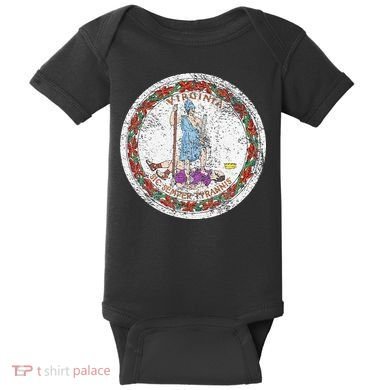 VIRGINIA STATE FLAG SEAL RICHMOND NORFOLK Baby Bodysuit