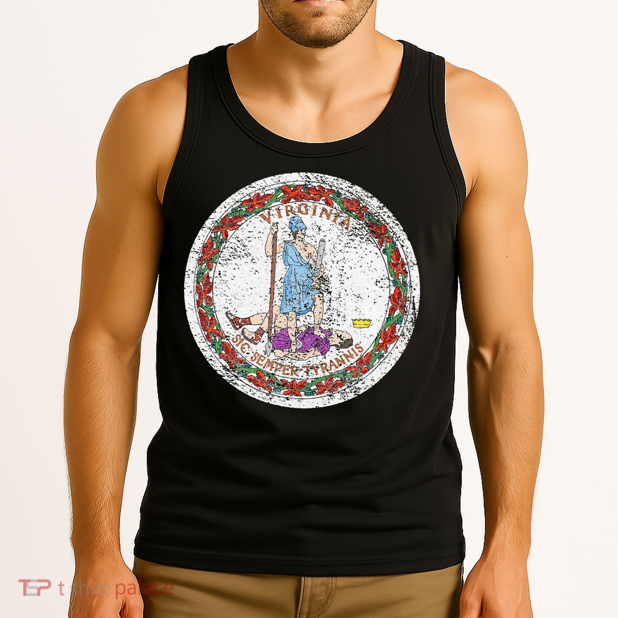 VIRGINIA STATE FLAG SEAL RICHMOND NORFOLK Tank Top