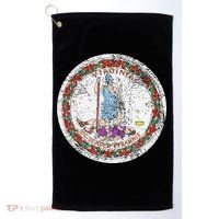 VIRGINIA STATE FLAG SEAL RICHMOND NORFOLK Golf Towel thumb 0