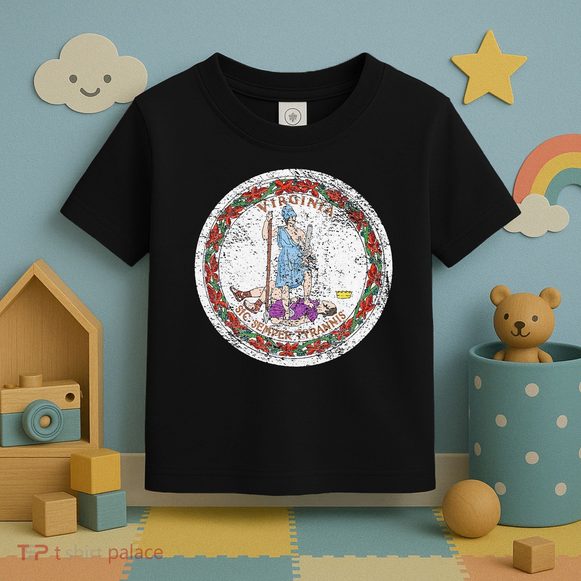VIRGINIA STATE FLAG SEAL RICHMOND NORFOLK Toddler T-Shirt