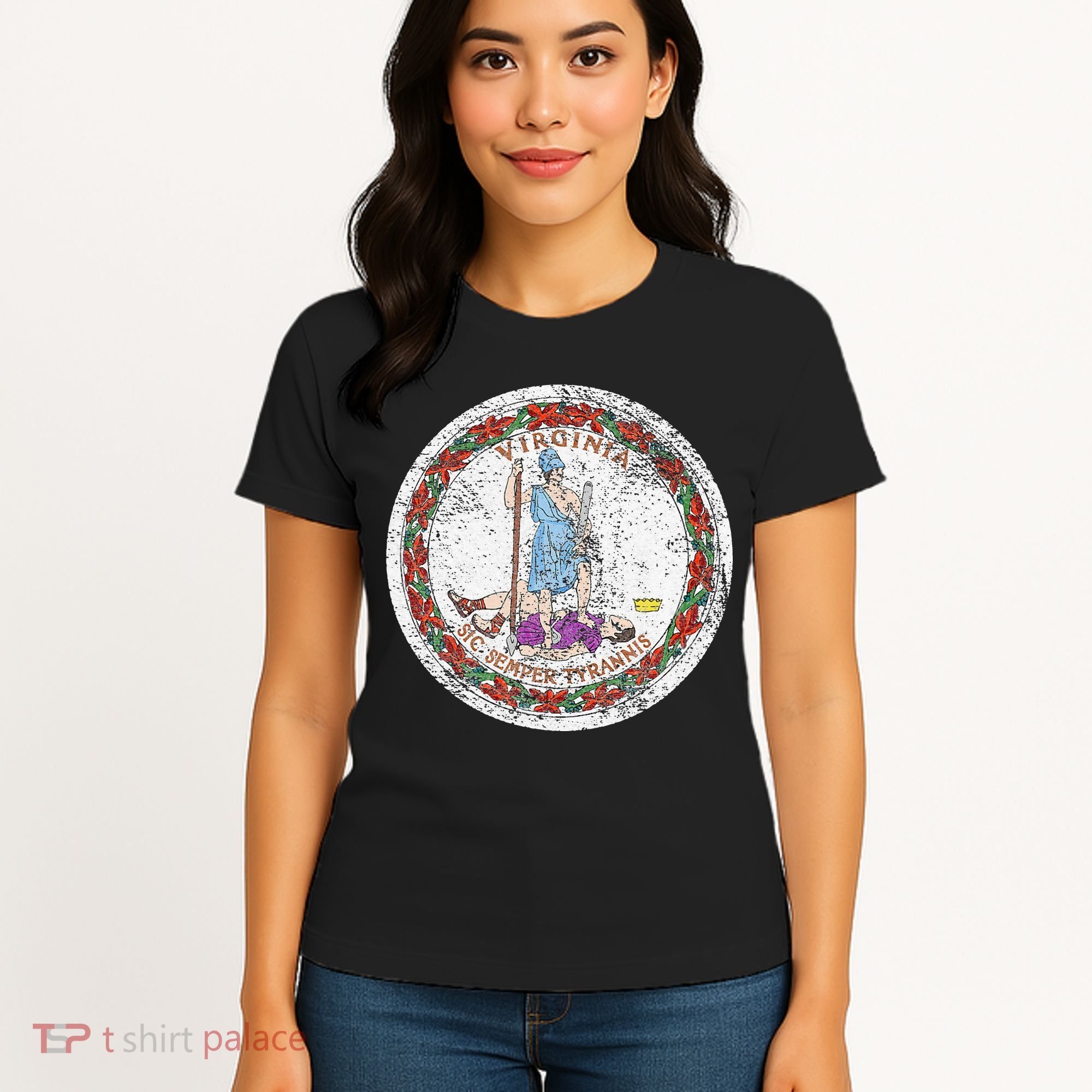 VIRGINIA STATE FLAG SEAL RICHMOND NORFOLK Women's T-Shirt