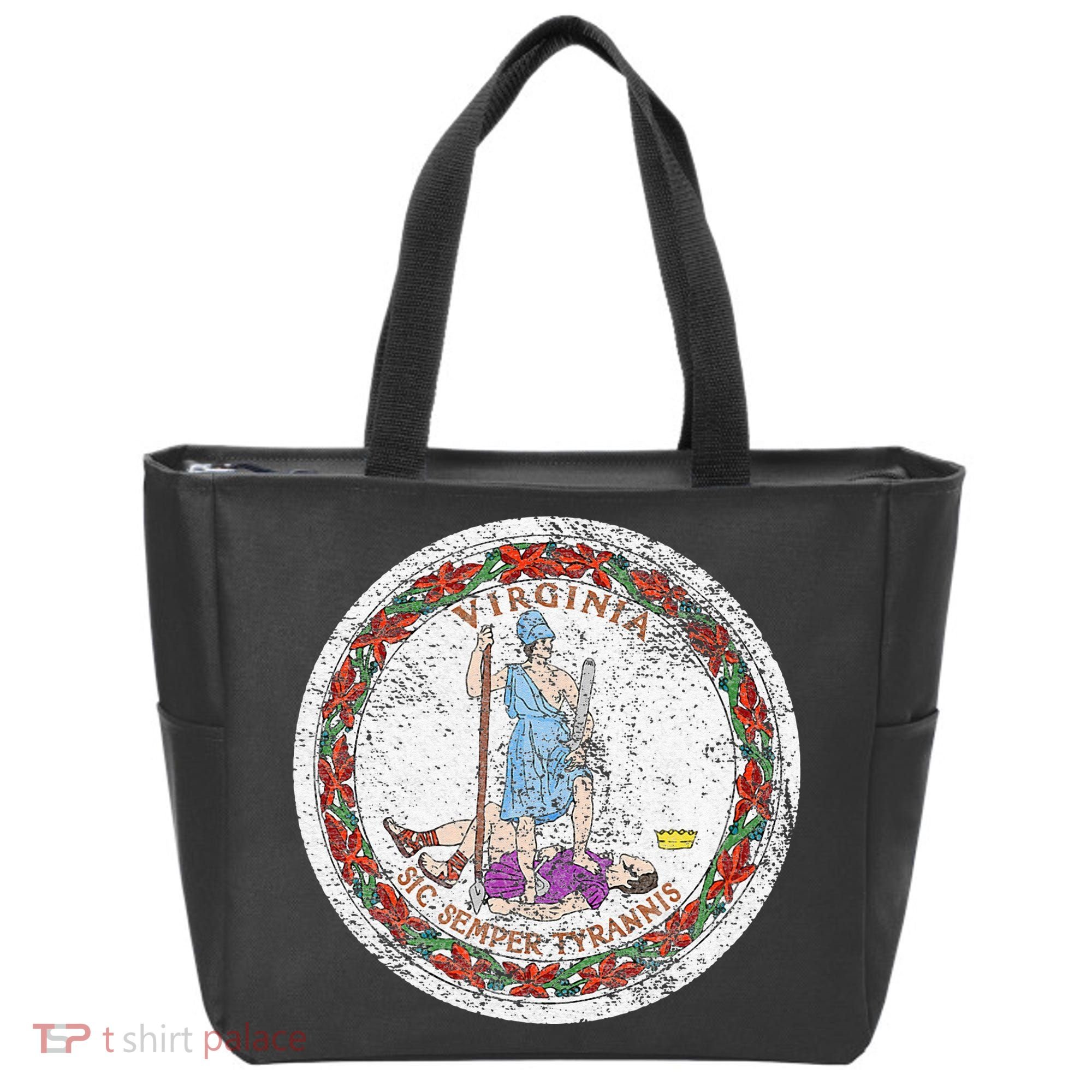 VIRGINIA STATE FLAG SEAL RICHMOND NORFOLK Tote Bag
