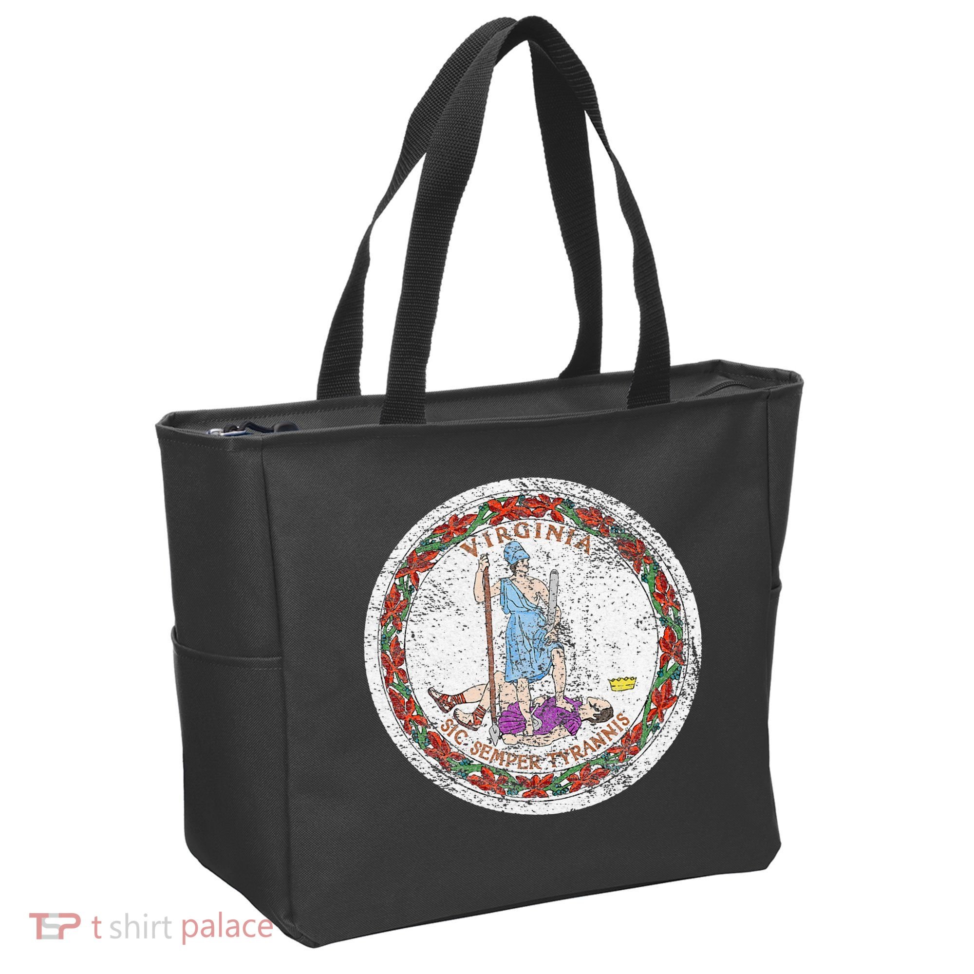 VIRGINIA STATE FLAG SEAL RICHMOND NORFOLK Tote Bag