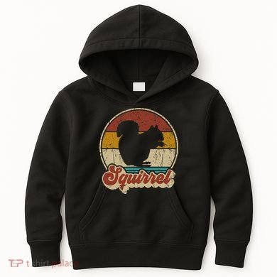 Vintage Squirrel Funny Retro Kids Hoodie