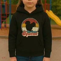 Vintage Squirrel Funny Retro Kids Hoodie thumb 3