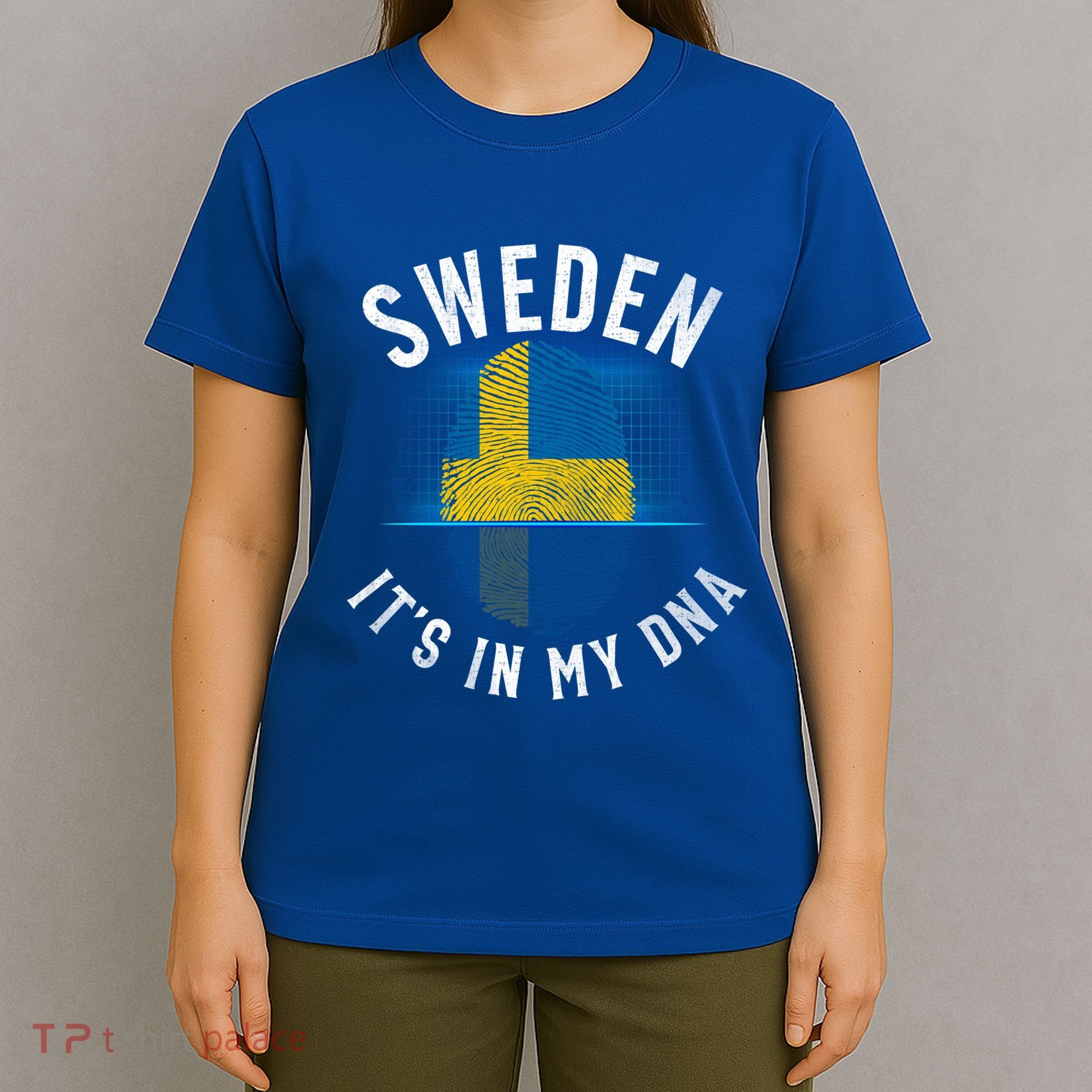 Vintage Sweden Flag It Is In My Dna Swedish Gift T-Shirt