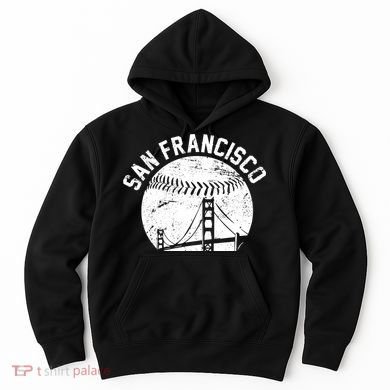 Vintage San Francisco Skyline SF Baseball Hoodie