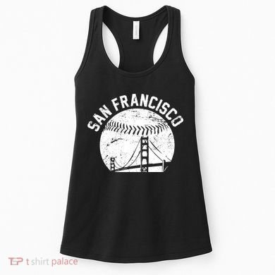 Vintage San Francisco Skyline SF Baseball Women's Tank Top