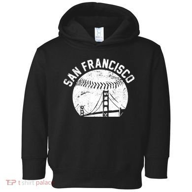 Vintage San Francisco Skyline SF Baseball Toddler Hoodie