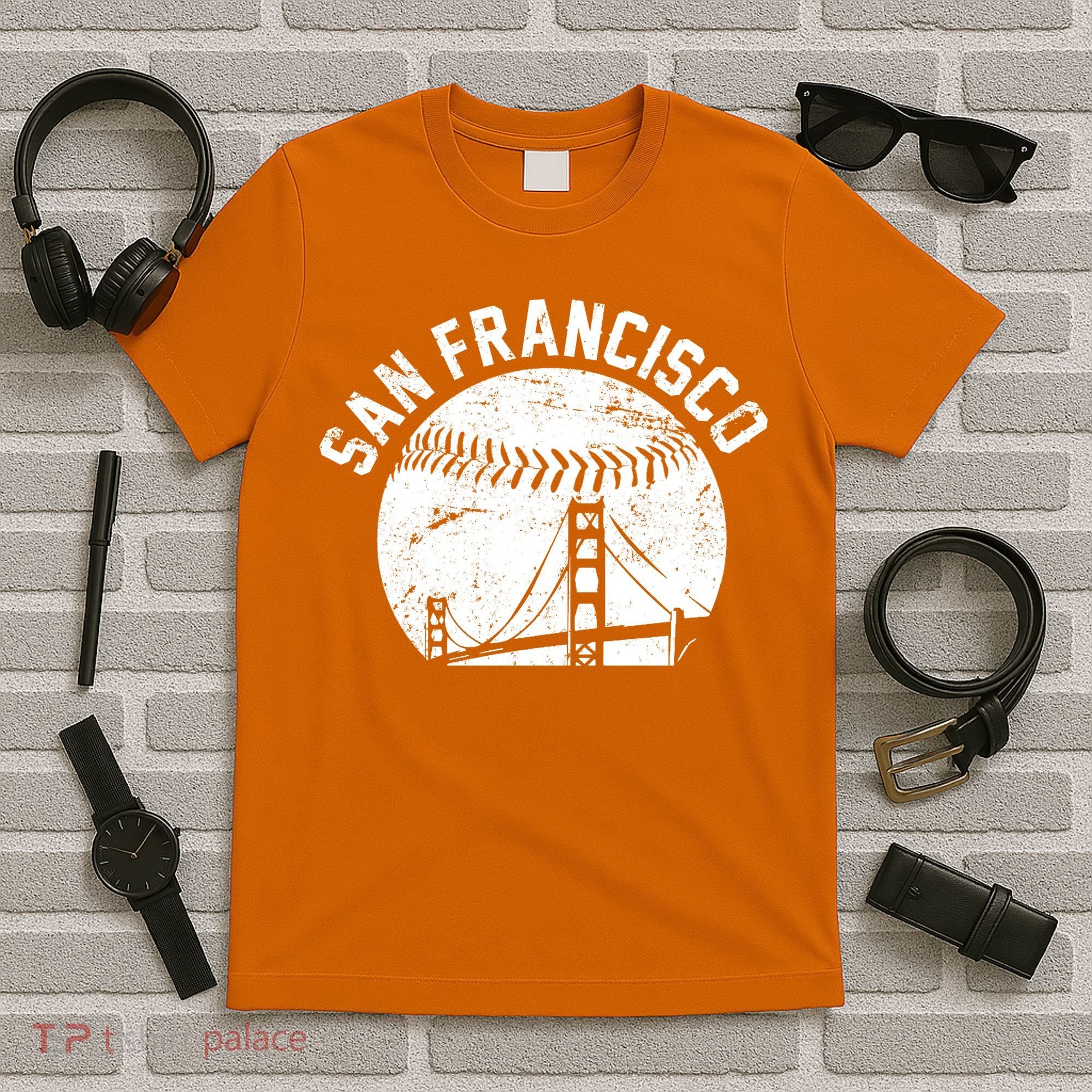Vintage San Francisco Skyline SF Baseball T-Shirt