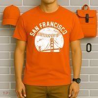 Vintage San Francisco Skyline SF Baseball T-Shirt thumb 6