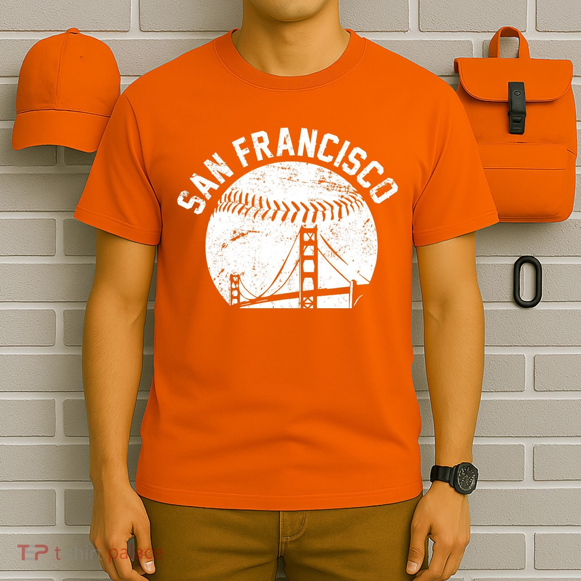 Vintage San Francisco Skyline SF Baseball T-Shirt