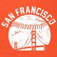 Vintage San Francisco Skyline SF Baseball T-Shirt thumb 7