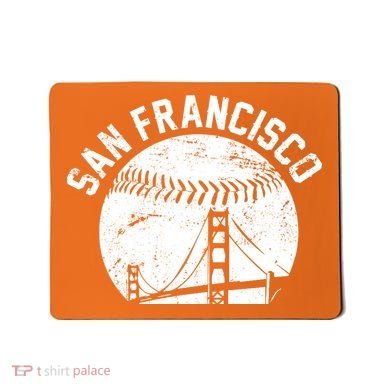 Vintage San Francisco Skyline SF Baseball Mousepad