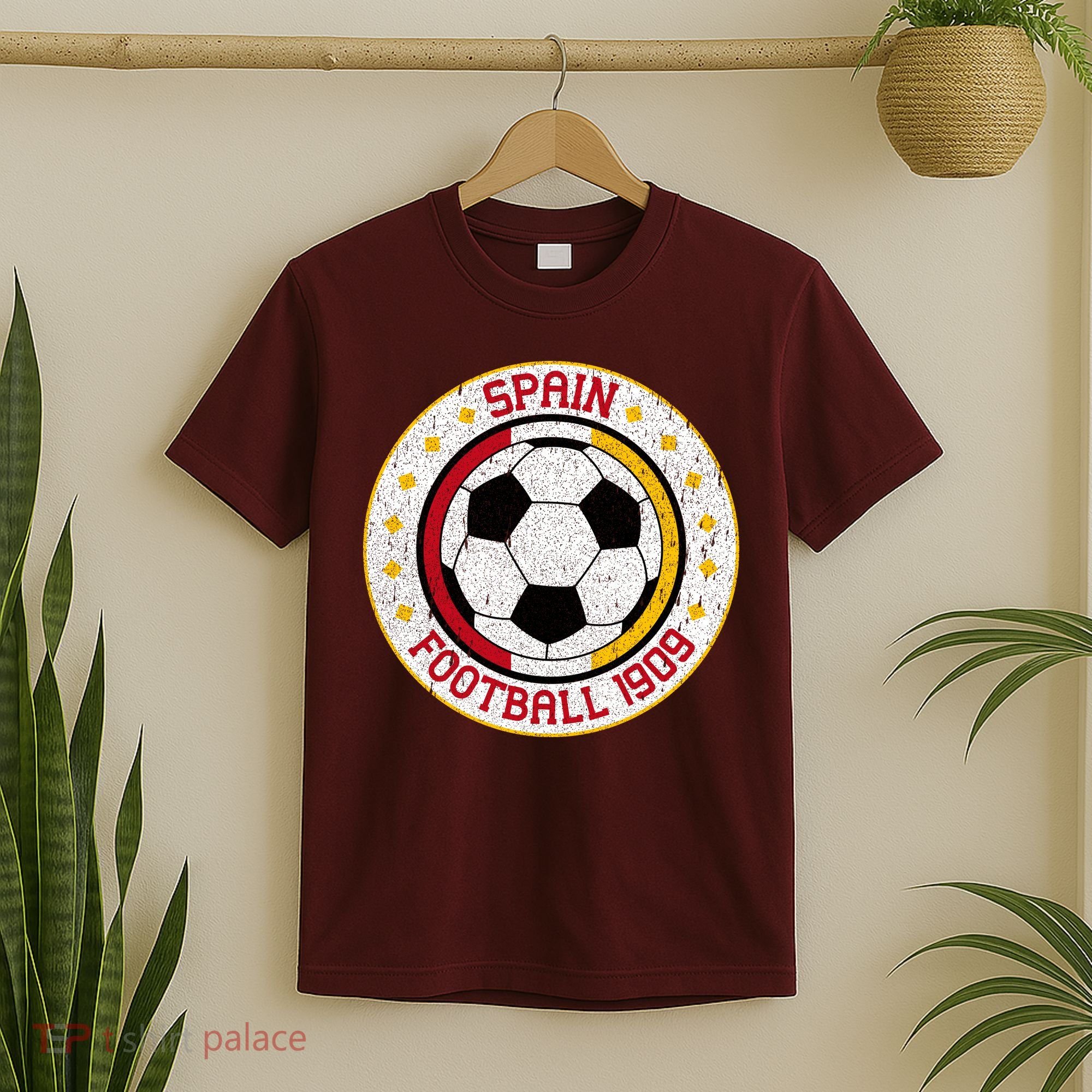 Vintage Spain Football 1909 Soccer Emblem T-Shirt