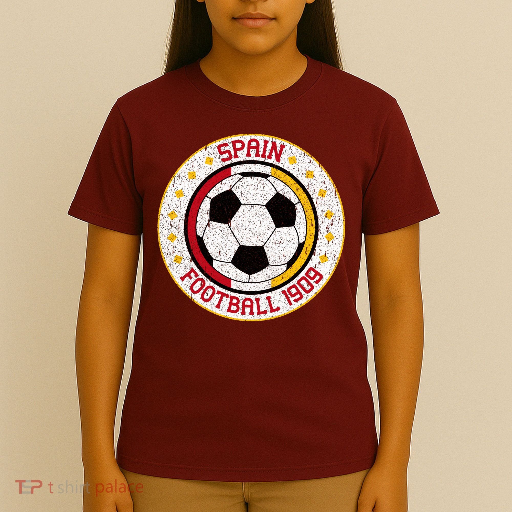 Vintage Spain Football 1909 Soccer Emblem T-Shirt
