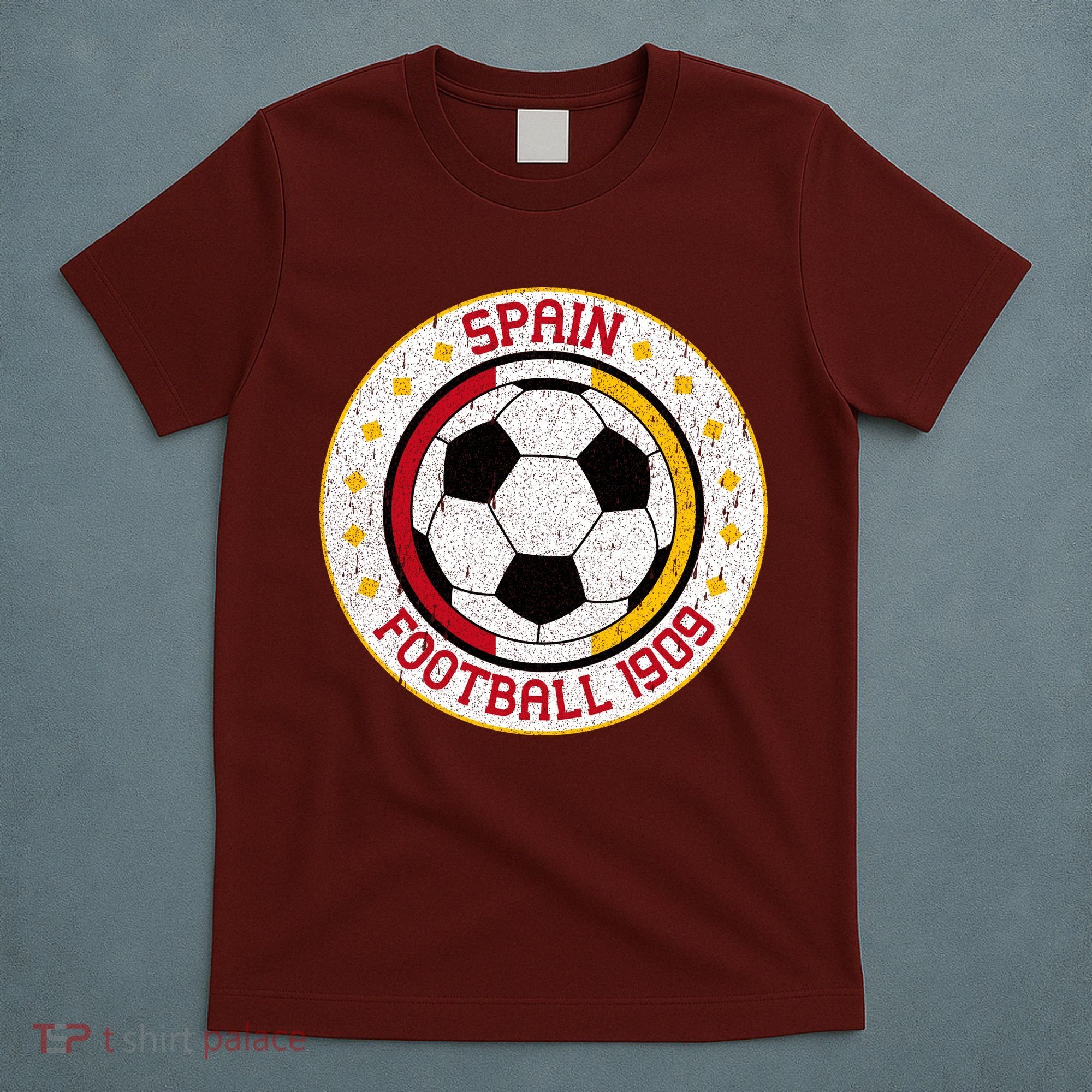 Vintage Spain Football 1909 Soccer Emblem T-Shirt