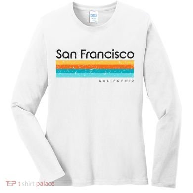 Vintage San Francisco California Ca Retro Women's Long Sleeve Shirt