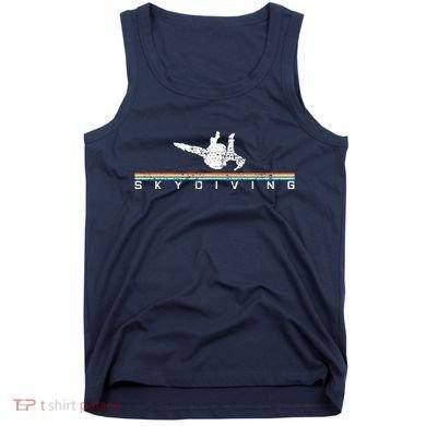Vintage Skydiving Gift Retro Parachuting Skydiver Tank Top