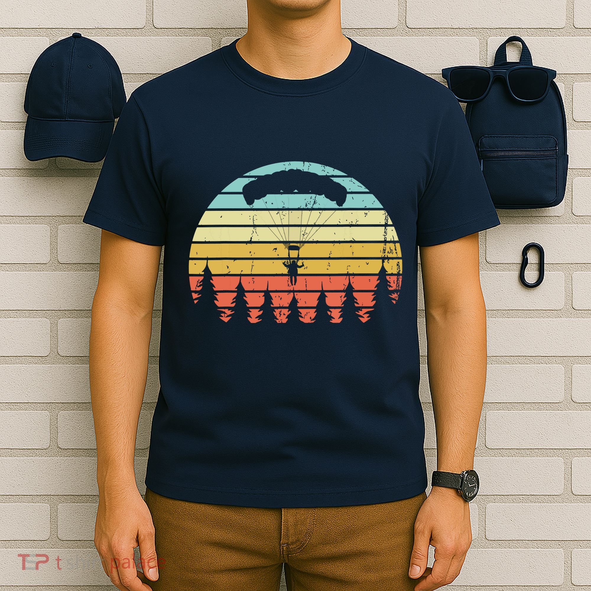 Vintage Skydiving Gift Retro Parachuting Skydiver T-Shirt