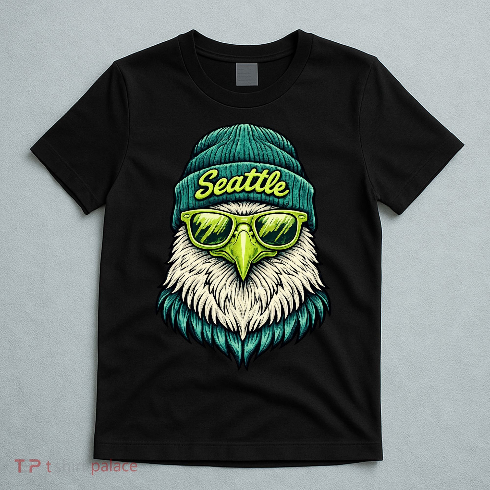 Vintage Seattle Graphic Bird Football T-Shirt