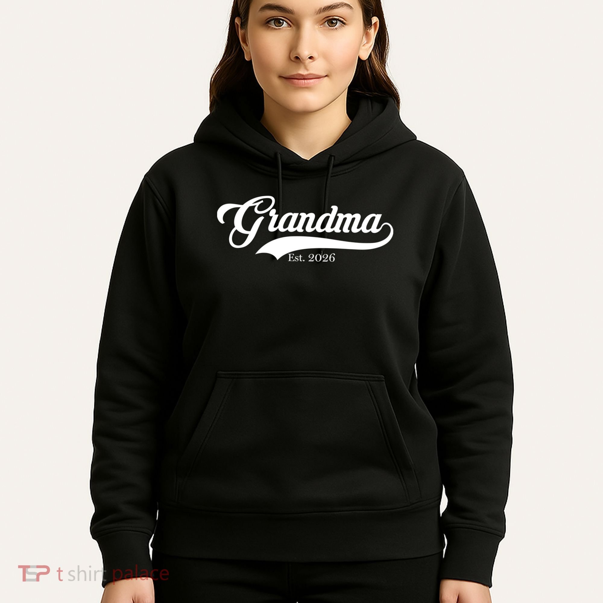 Varsity Style Grandma EST 2026 Hoodie