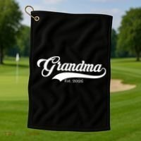 Varsity Style Grandma EST 2026 Golf Towel thumb 1