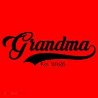 Varsity Style Grandma EST 2026 Santa Hat thumb 1