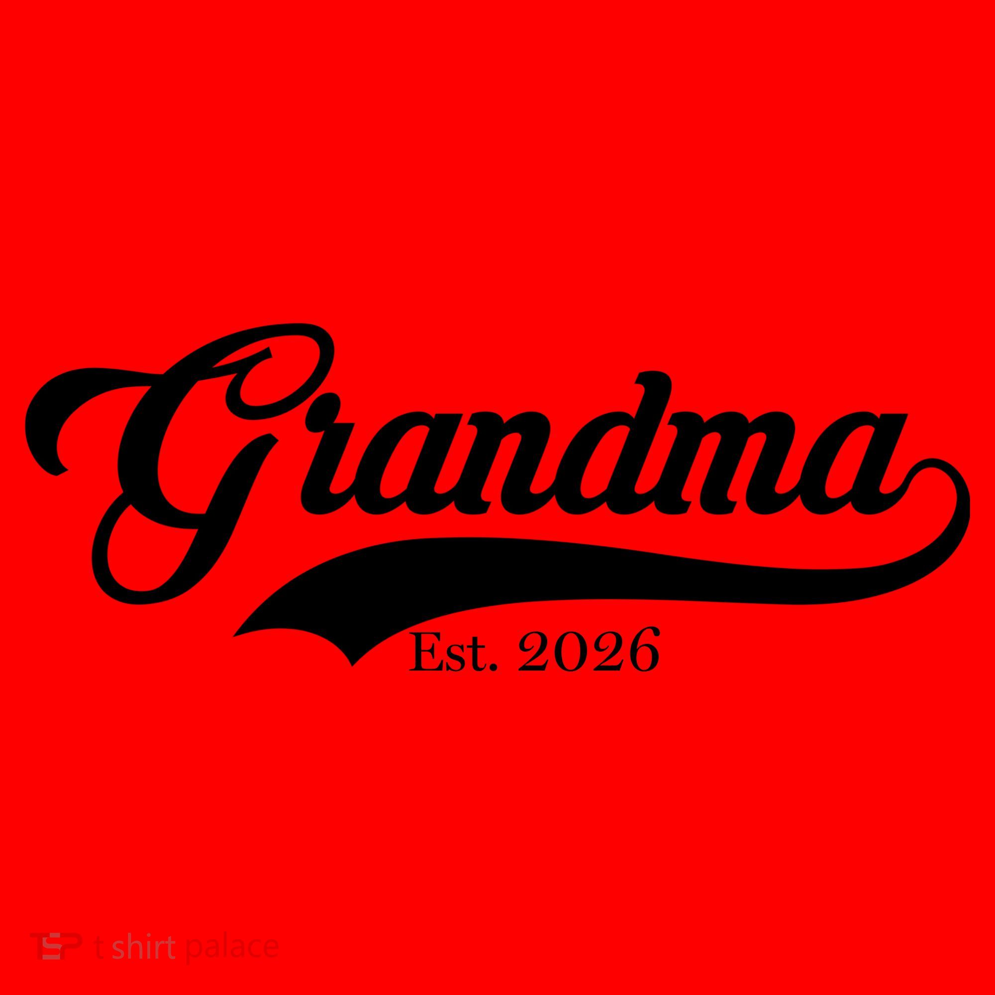 Varsity Style Grandma EST 2026 Santa Hat