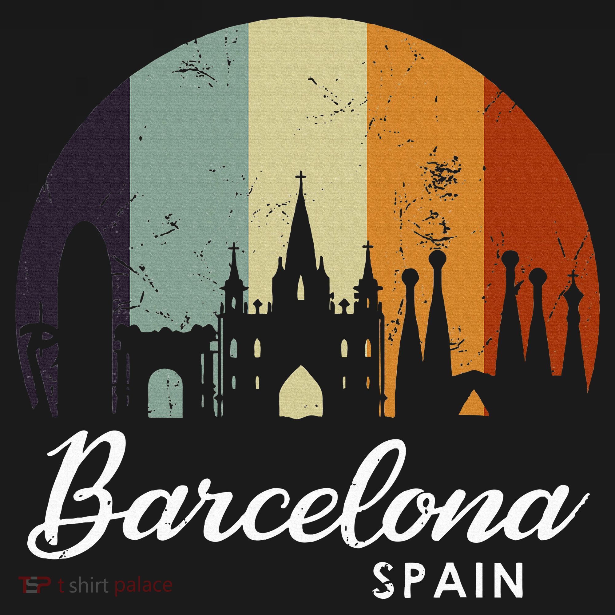 Vintage Spain Gift Spain Gift Barcelona T-Shirt