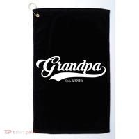 Varsity Style Grandpa EST 2026 Golf Towel thumb 0