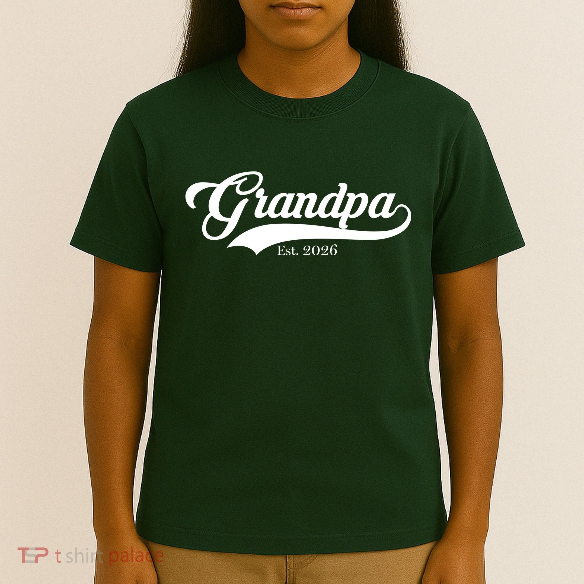 Varsity Style Grandpa EST 2026 T-Shirt