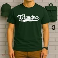 Varsity Style Grandpa EST 2026 T-Shirt thumb 6