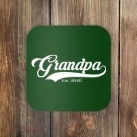 Varsity Style Grandpa EST 2026 Coaster thumb 0